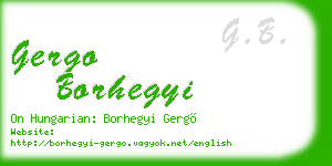 gergo borhegyi business card